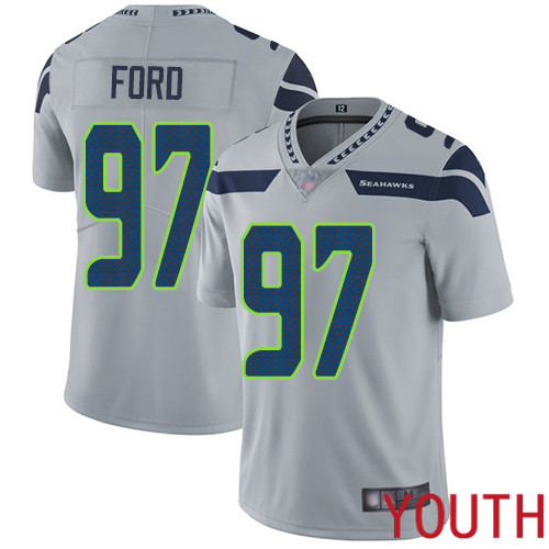 Seattle Seahawks Limited Grey Youth Poona Ford Alternate Jersey NFL Football #97 Vapor Untouchable->youth nfl jersey->Youth Jersey
